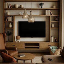 Taupe Interior - Wizualizacja ścianki RTV