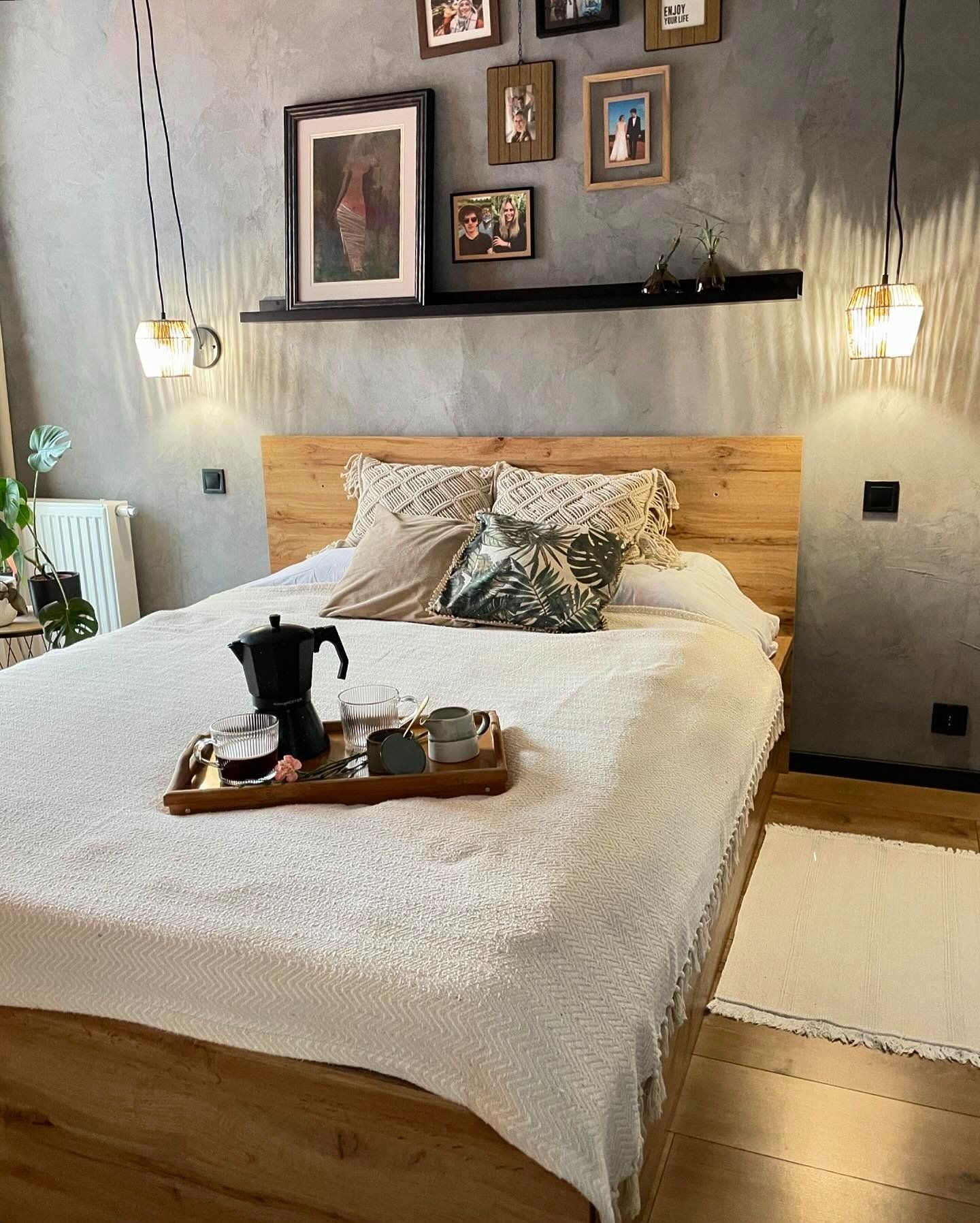 Rearanżacja sypialni ze stylu industrialnego na styl boho.