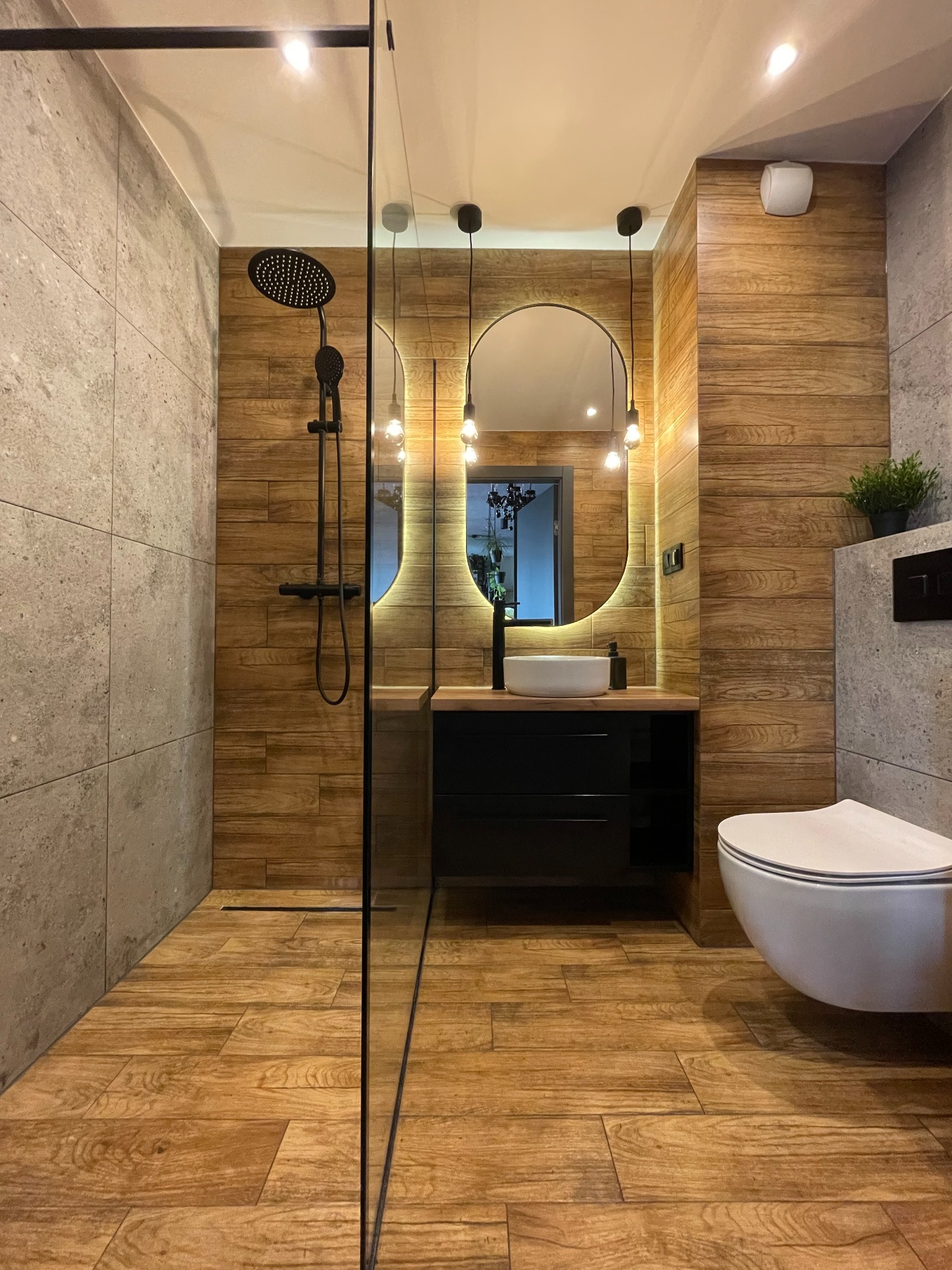 Projekt łazienki w stylu miniloft / industrialnym.