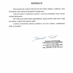 Referencje od Pana Daniela Tuska