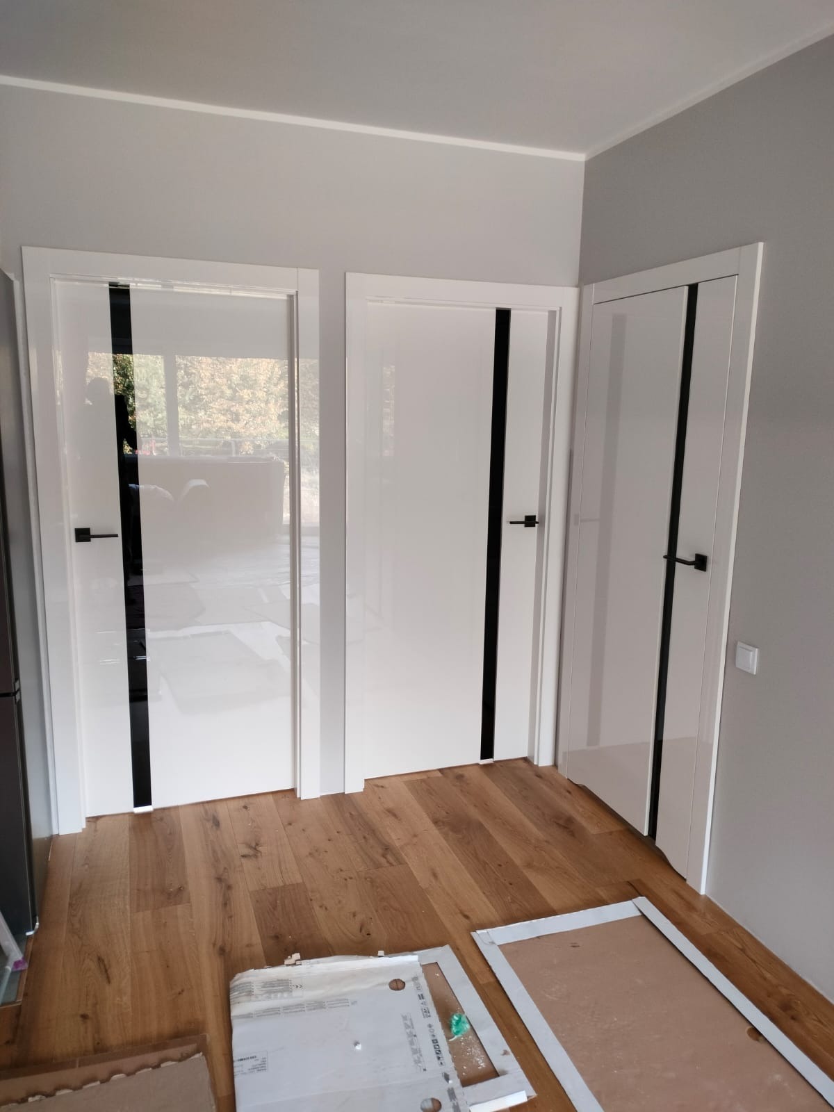 Drzwi DRE Vetro D kolor bianco połysk