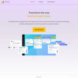 Screenshot of a project management tool with drag-and-drop task boards, visualizing workloads, enabling collaboration, and bringing clarity to project status. The tool features agenda, tasks, and...