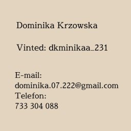 Dominika Krzowska - Wizytówki Warszawa