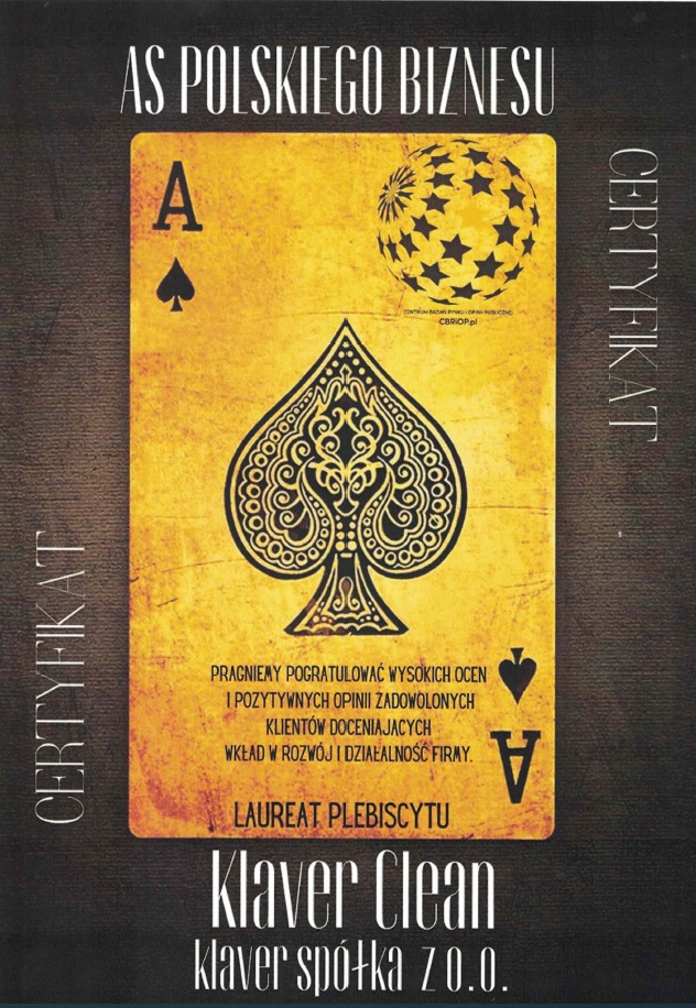 Laureat plebiscytu As Polskiego Biznesu – wyróżnienie za wysokie oceny, jakość usług i pozytywne opinie klientów.