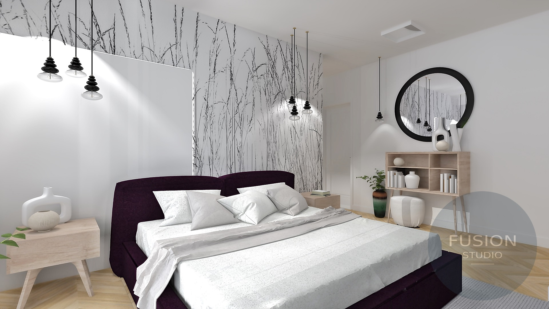 sypialnia minimalistyczna