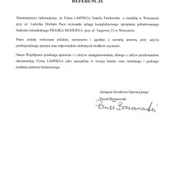 Referencje od firmy Moderna 