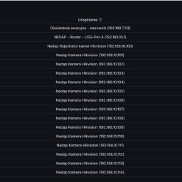 Prosty podgląd dostępności usług i urządzeń wewnątrz biura.