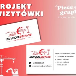 Projekt wizytówki dla serwisu maszyn budowlanych 