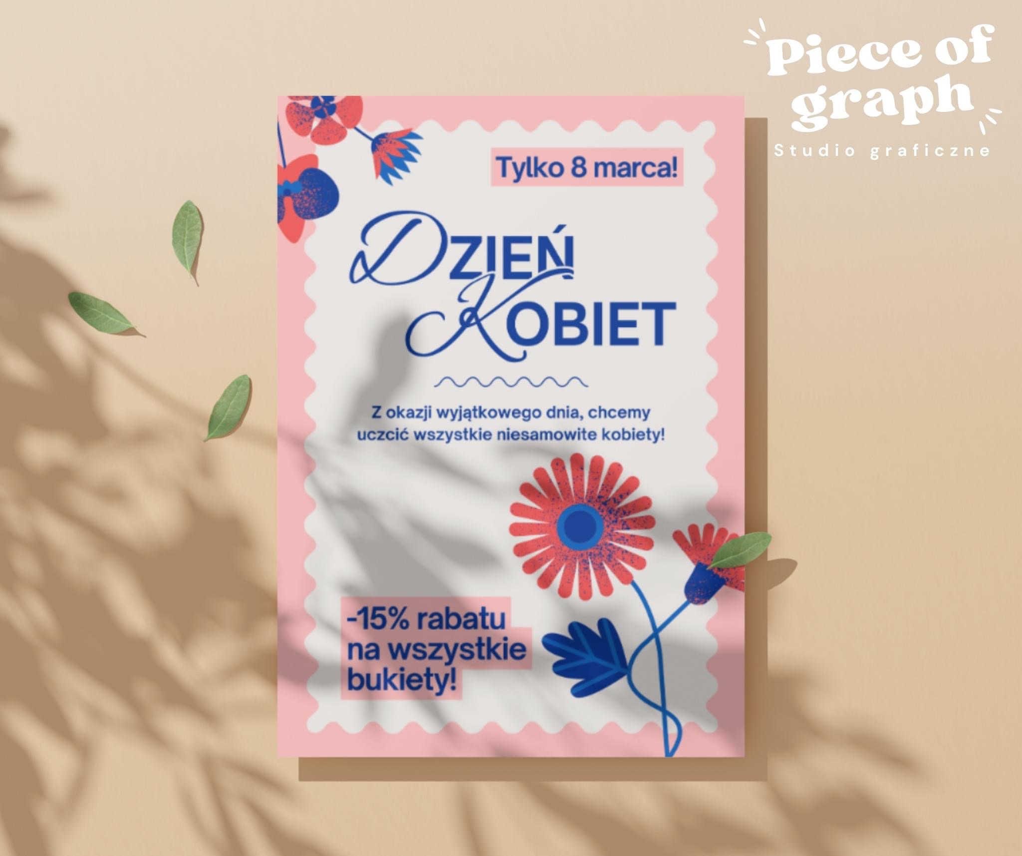 Projekt ulotki dla kwiaciarni