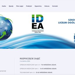 Idea Szkoła :: Strona informacyjna oparta o CMS Wordpress dla prywatnej szkoły