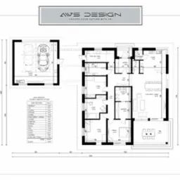 Projekt architektoniczny domu jednorodzinnego z garażem w Siedlcach, prezentujący rozkład pomieszczeń i ich powierzchnie w metrach kwadratowych.