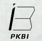 Czarno-białe logo PKBI z abstrakcyjnym symbolem litery 'I' połączonej z elementami przypominającymi literę 'B'.
