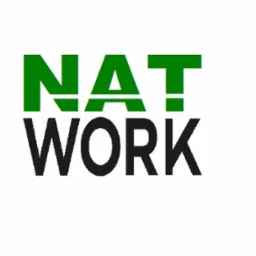 Logo firmy z nazwą 'NAT WORK', gdzie 'NAT' jest w kolorze zielonym, a 'WORK' w kolorze czarnym.