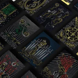 Ilustracje do talii kart tarota. Pliki zostały przygotowane pod hot-stamping.