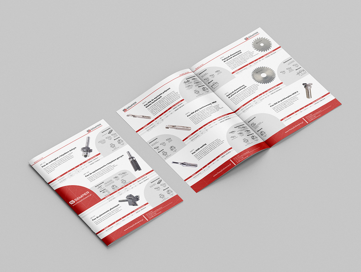 Ulotka dla firmy zajmującej się frezami