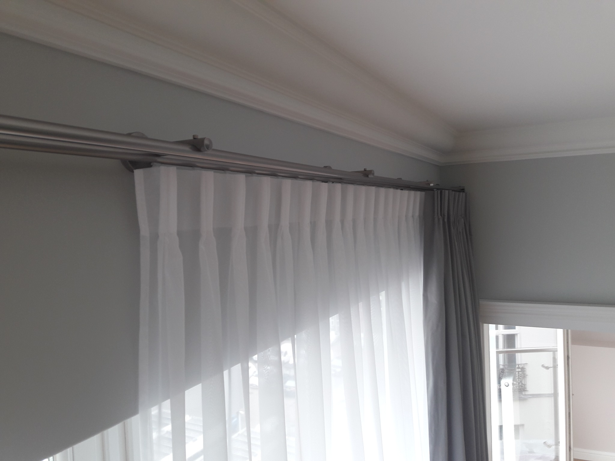 Firany , zasłony szyte na flexach