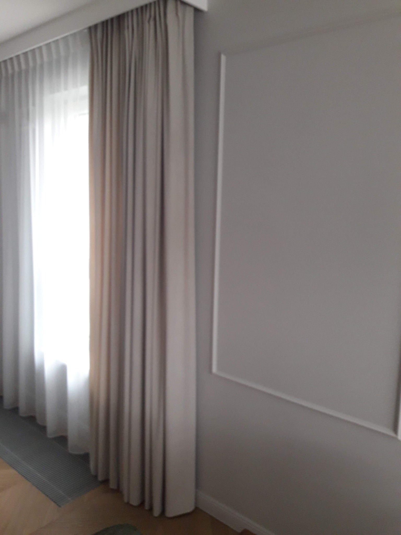 Zasłony , firany szyte na flexach .