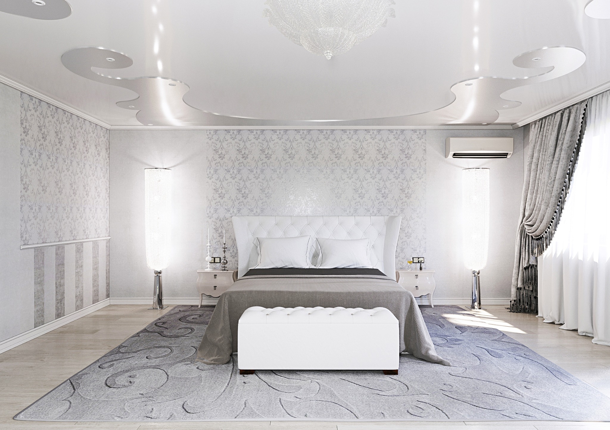 Sypialnia 42 m2 w stylu Art Déco