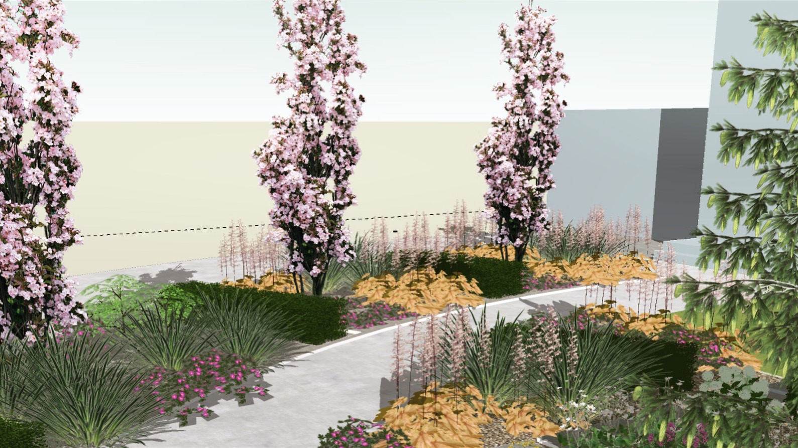 Opypy, wizualizacja ogrodu