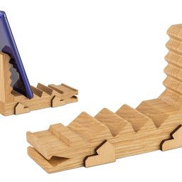 Stojak Podstawka drewniana na telefon/tablet Krokodyl