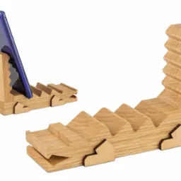 Stojak Podstawka drewniana na telefon/tablet Krokodyl