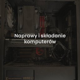 PIXTECH ADAM TYRYŁŁO - Wnętrze obudowy komputera stacjonarnego z widocznym chłodzeniem procesora, kartą graficzną Sapphire, pamięcią RAM HyperX i zasilaczem SilentiumPC Vero L2.