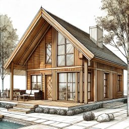 Alicja Chrząszcz - Projekt architektoniczny domek