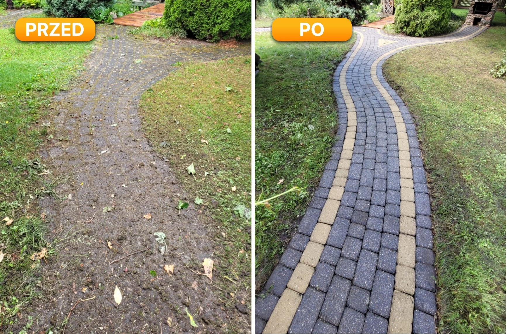 Mycie kostki brukowej