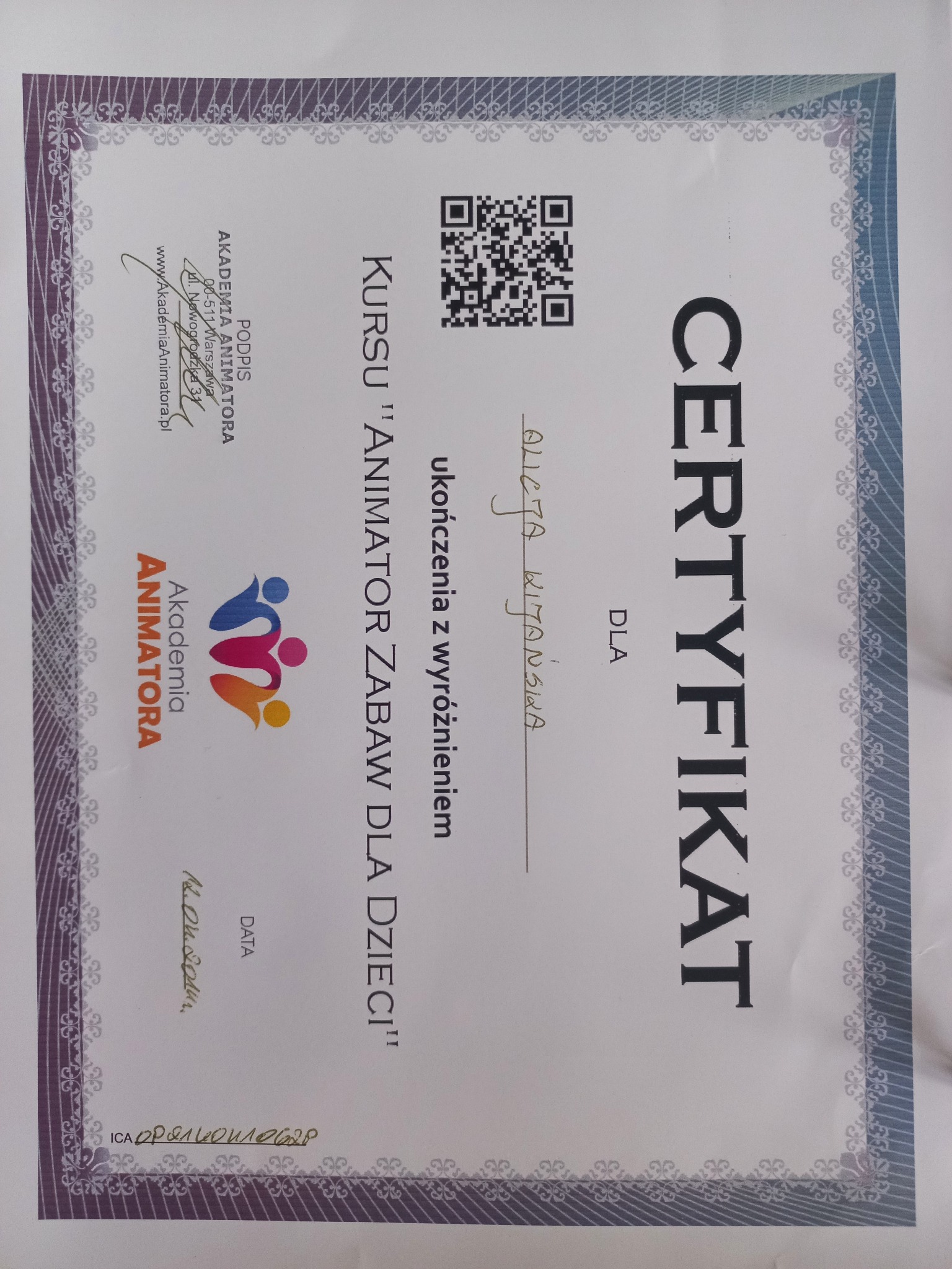 Nazwisko w międzyczasie zmienione, radość z zabaw z dziećmi tylko wzrosła! :)