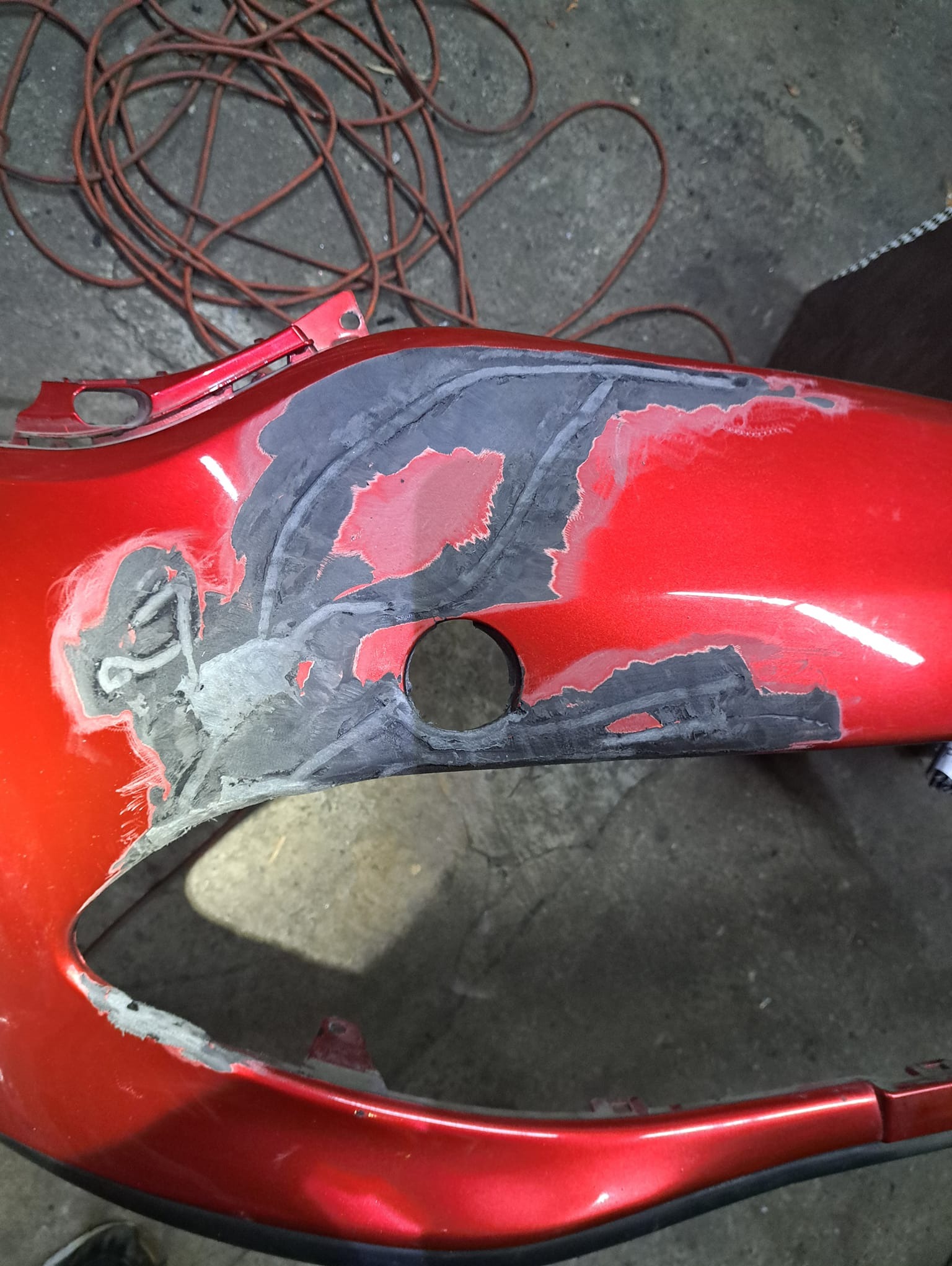 Przykładowy efekt końcowy spawania zderzaka