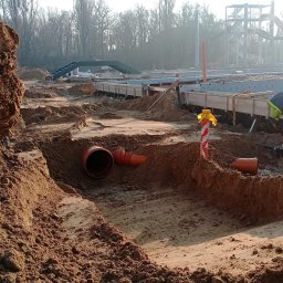 wykopy pod rury, obsadzanie rur