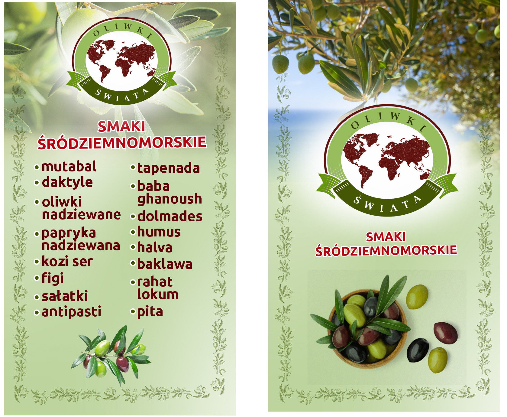 Projekt witryny dla sklepu oferującego Oliwki.