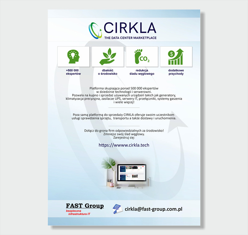 Reklama prasowa dla Fast Group.