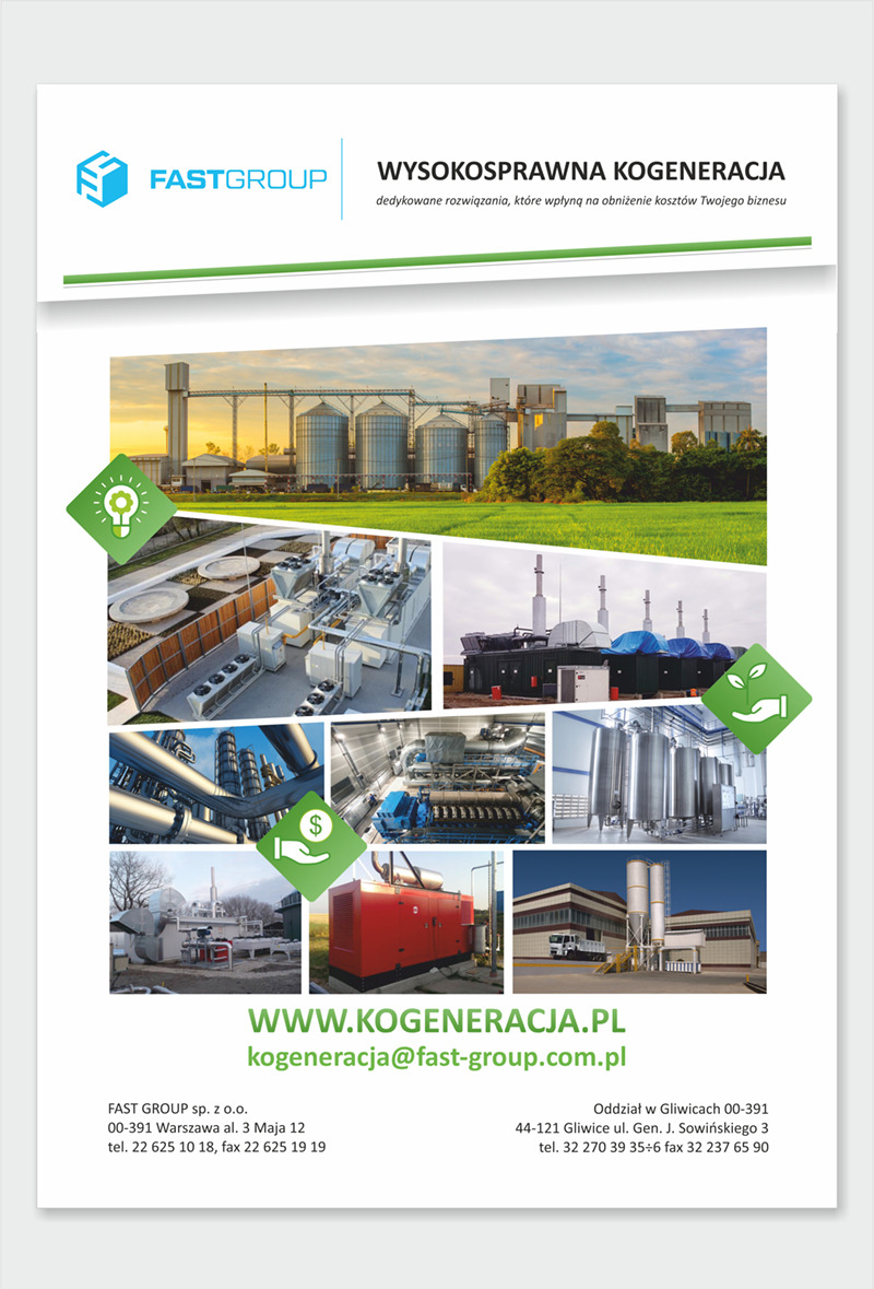 Folder reklamowy dla Fast Group.