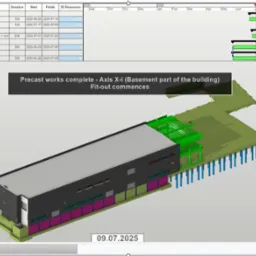 wizualizacja harmonogramu z wykorzystaniem modelu 3d