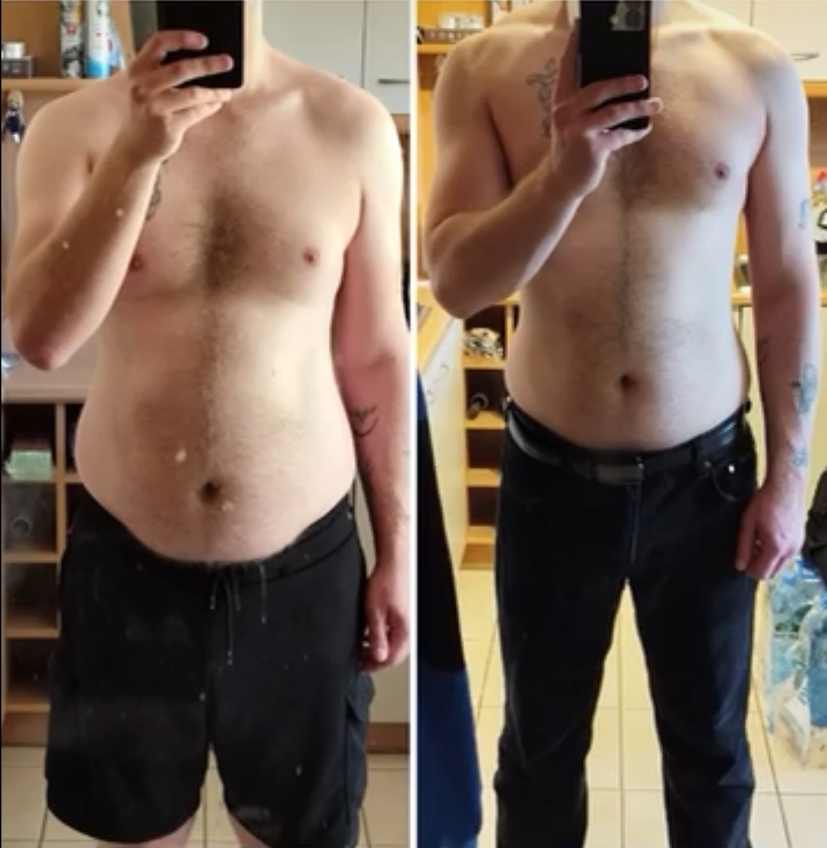 4 miesiące różnicy a sylwetka zgubiła duży % tkanki tłuszczowej a przybyło miesni