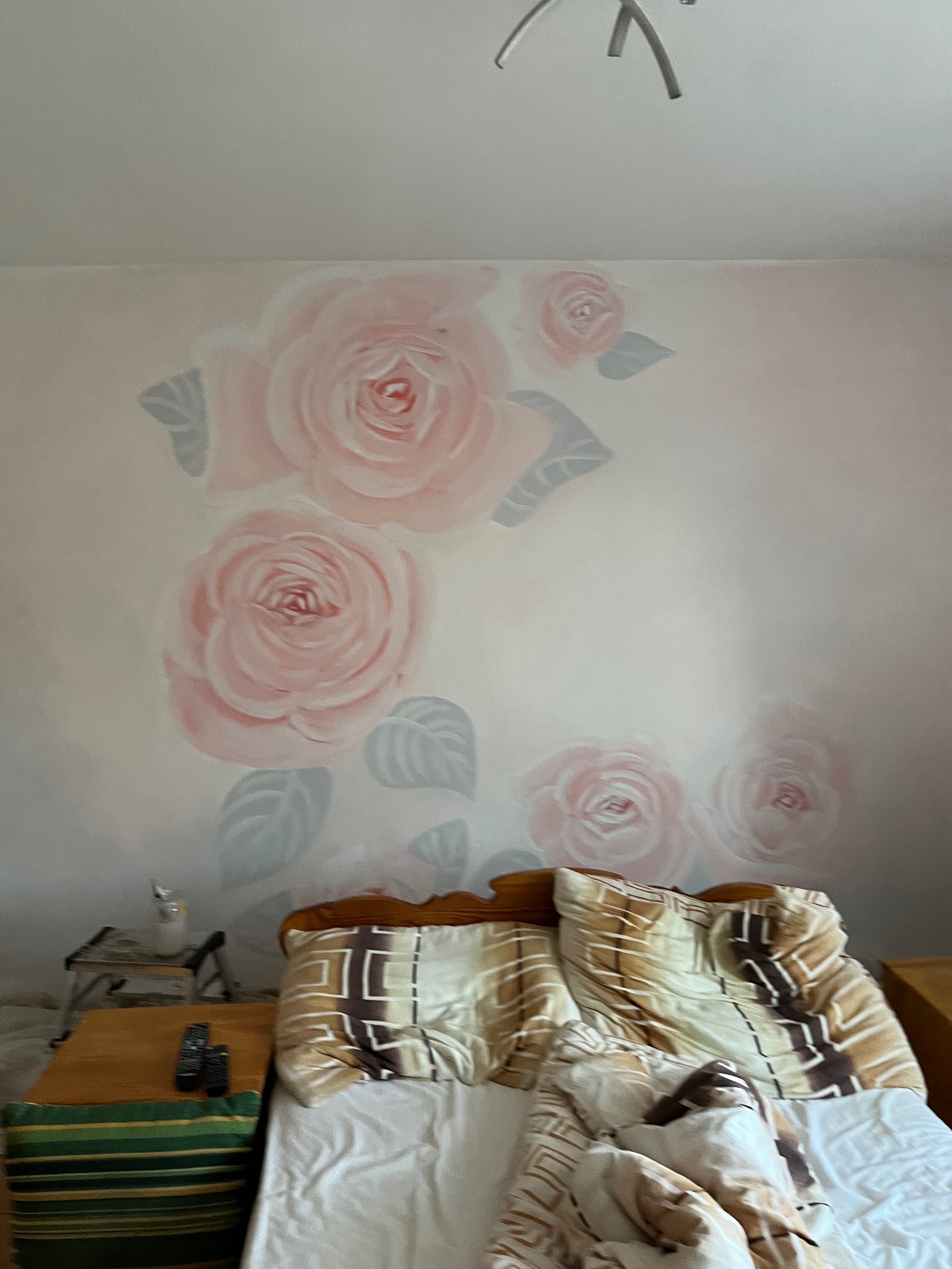 Malowanie murali na ścianie według projektu