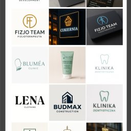 Łukasz Rybacki - Kompilacja różnorodnych projektów graficznych: logotypy firm z branży budowlanej, restauracji, kliniki, odzieży, fizjoterapii, cukierni i zakładania ogrodów, oraz krem do rąk.
