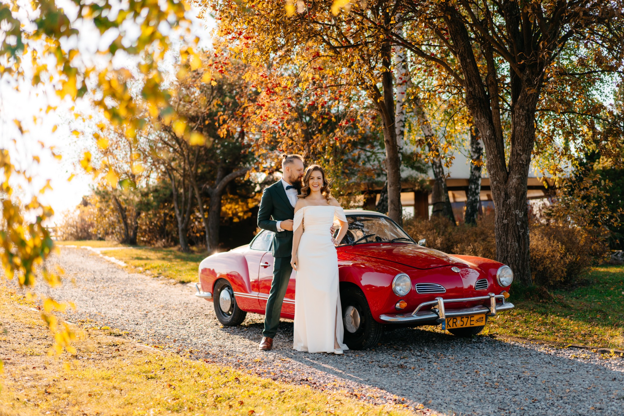 Zdjęcie ślubne przy Karmann Ghia