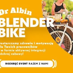 blender bike to wyjątkowa usługa dla firm- świetnie sprawdzi się podczas pikników dla firm, wewnętrznych wydarzeń firmowych, imprez integracyjnych dla firm, wydarzeń dla dzieci.