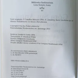 Strona tytułowa książki wydawnictwa Franciszkańskiego św. Antoniego z informacjami o tytule, autorach, redakcji, tłumaczeniu, korekcie, składzie, projekcie okładki oraz danych kontaktowych...