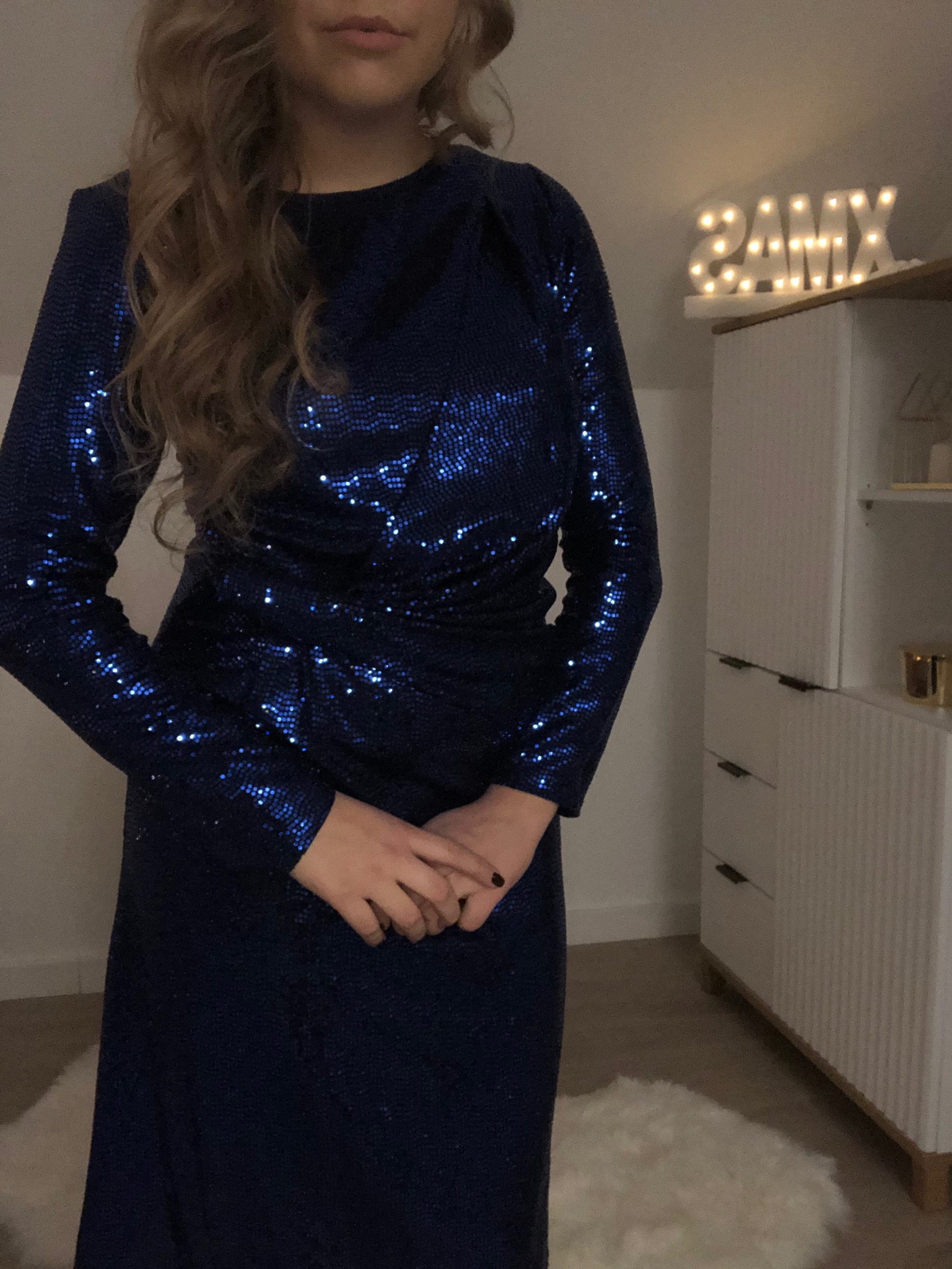 Sukienka grantowa błyszcząca