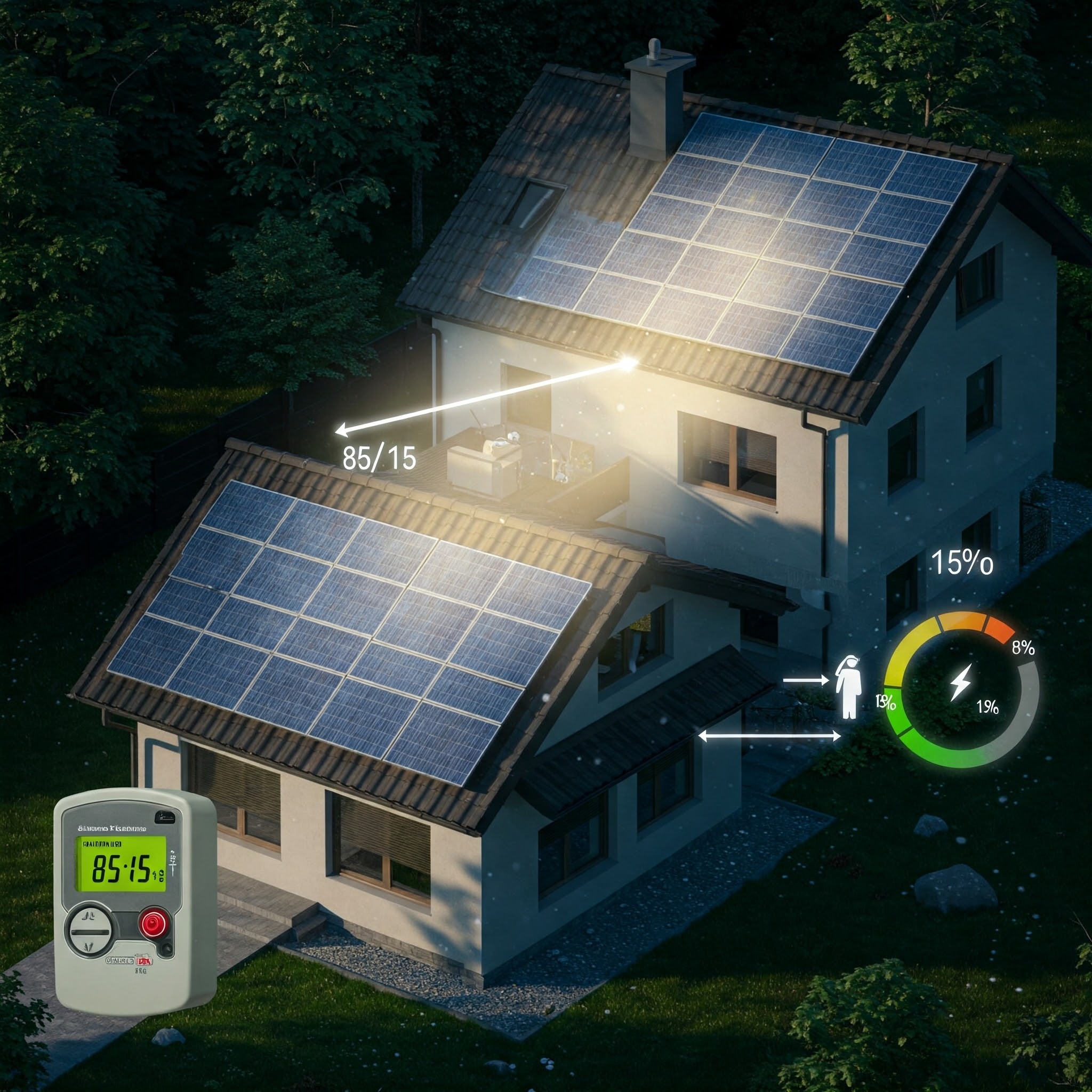 Fotowoltaika, magazyny energii, pompy ciepła, klimatyzacje Prosument 2.0, Bilansowanie energii 85:15