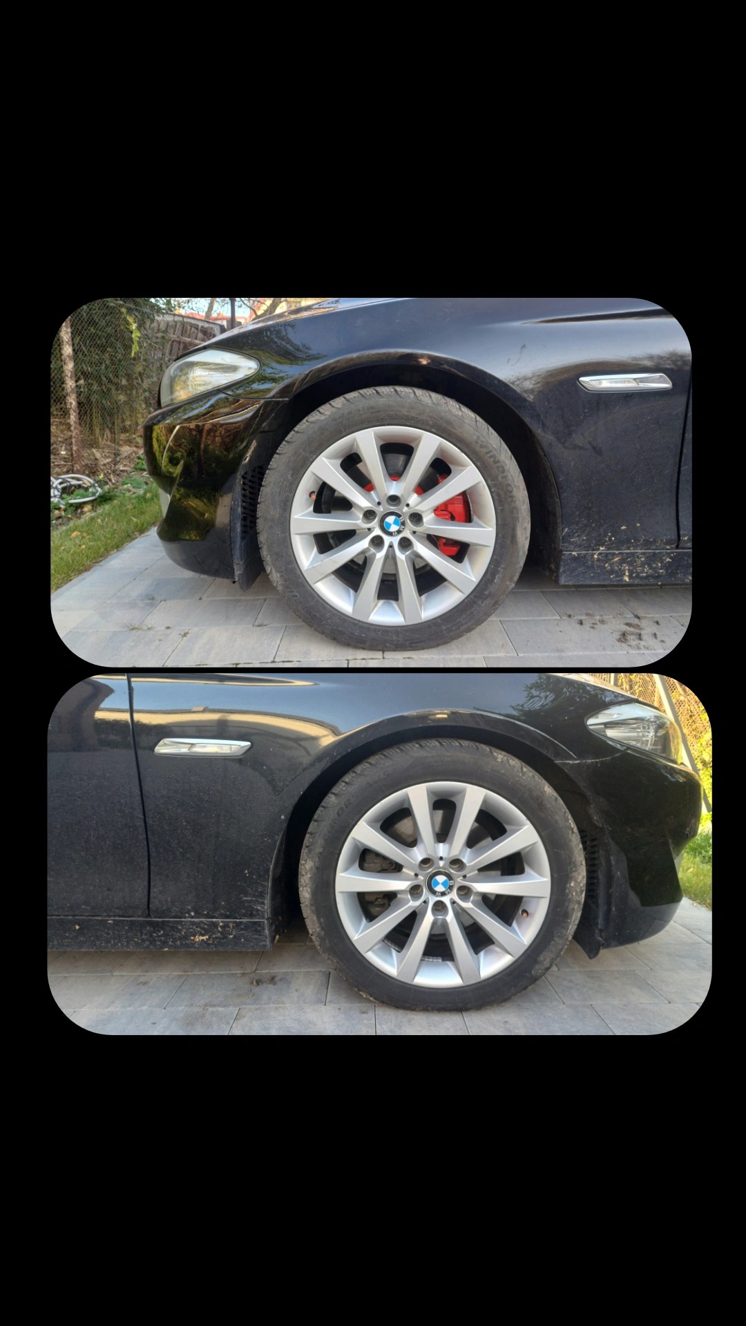 Zmiana koloru zacisków, jarzm oraz tarcz hamulcowych kół przednich w BMW F10