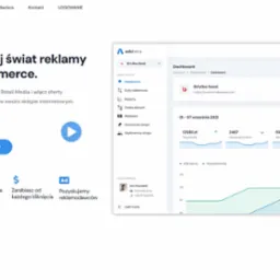 Panel administracyjny platformy e-commerce Adshero z widocznym dashboardem prezentującym dane sprzedażowe, statystyki kliknięć i aktywnych kampanii, z zaznaczonym okresem od 1 do 7 września 2021 roku.