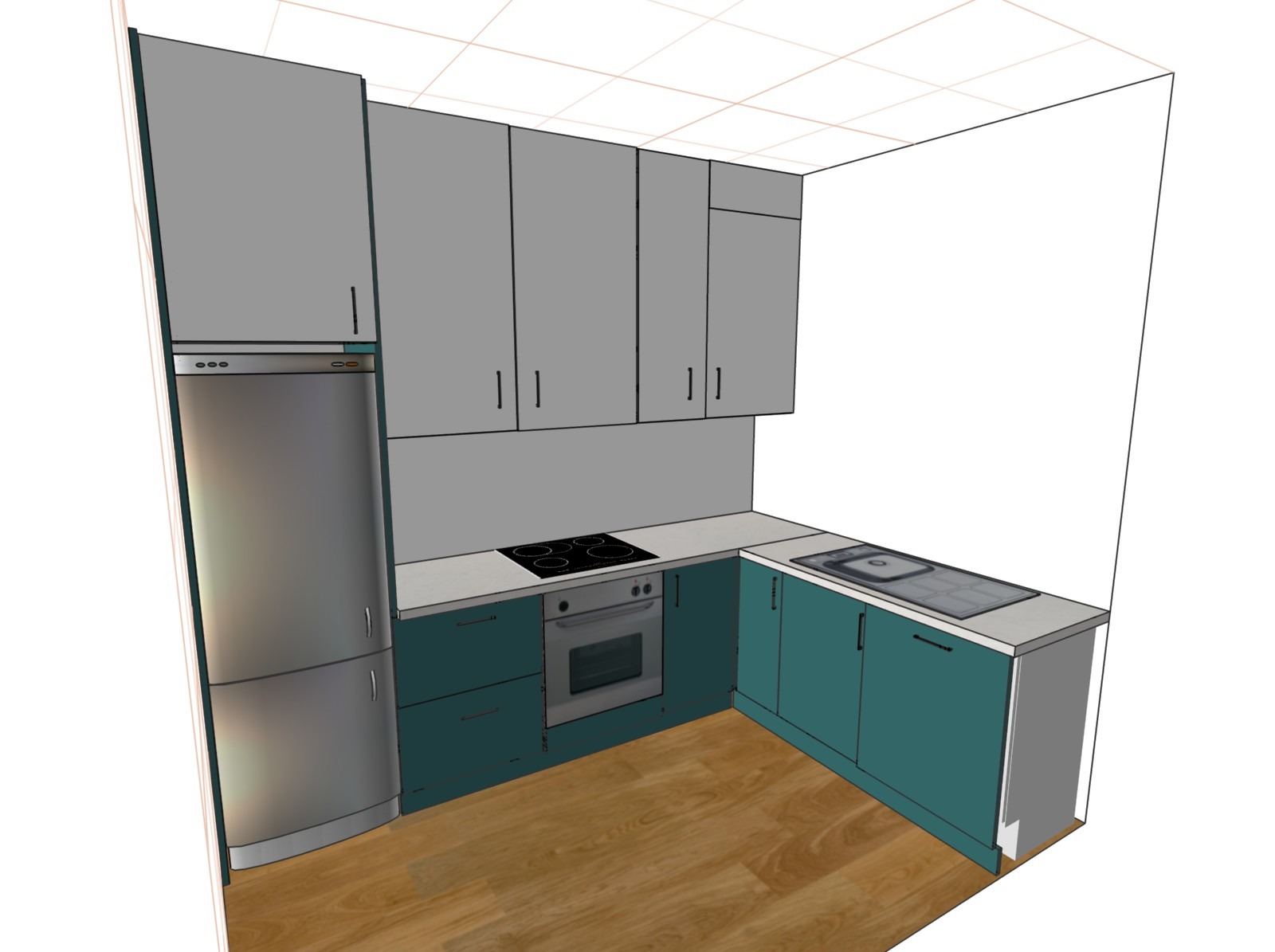 Przykładowy projekt kuchni który jako firma wykonujemy.