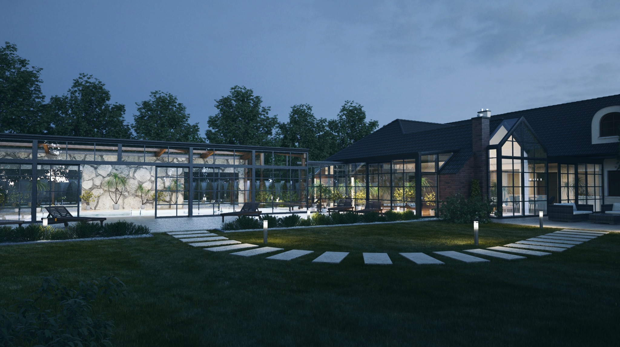 Rewitalizacje i dobudowy, luksusowy basen