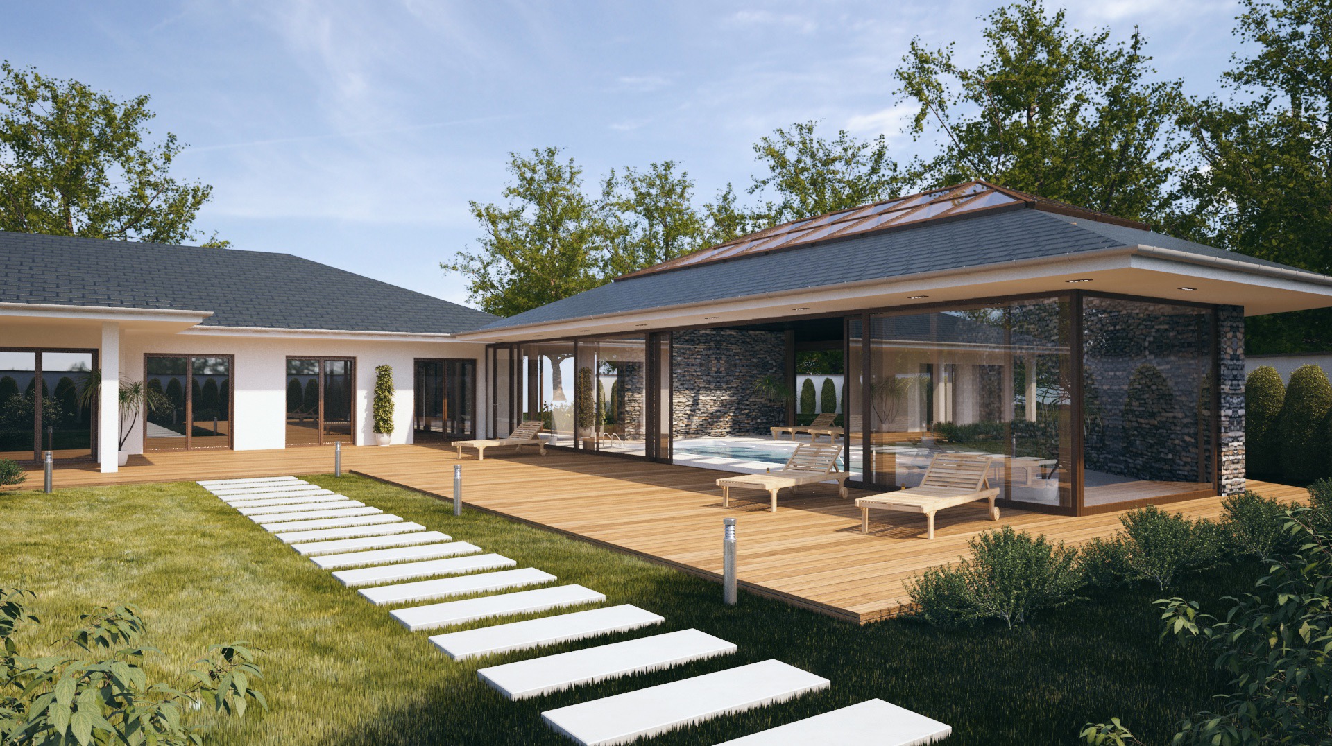 baseny krycie , architektura