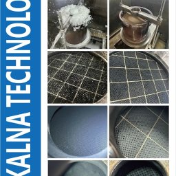 Andrzej Formela - Montaż i czyszczenie filtra cząstek stałych DPF. Na kolażu widać etapy czyszczenia filtra oraz porównanie stanu przed i po czyszczeniu. Widoczne logo firmy w górnej części kadru.