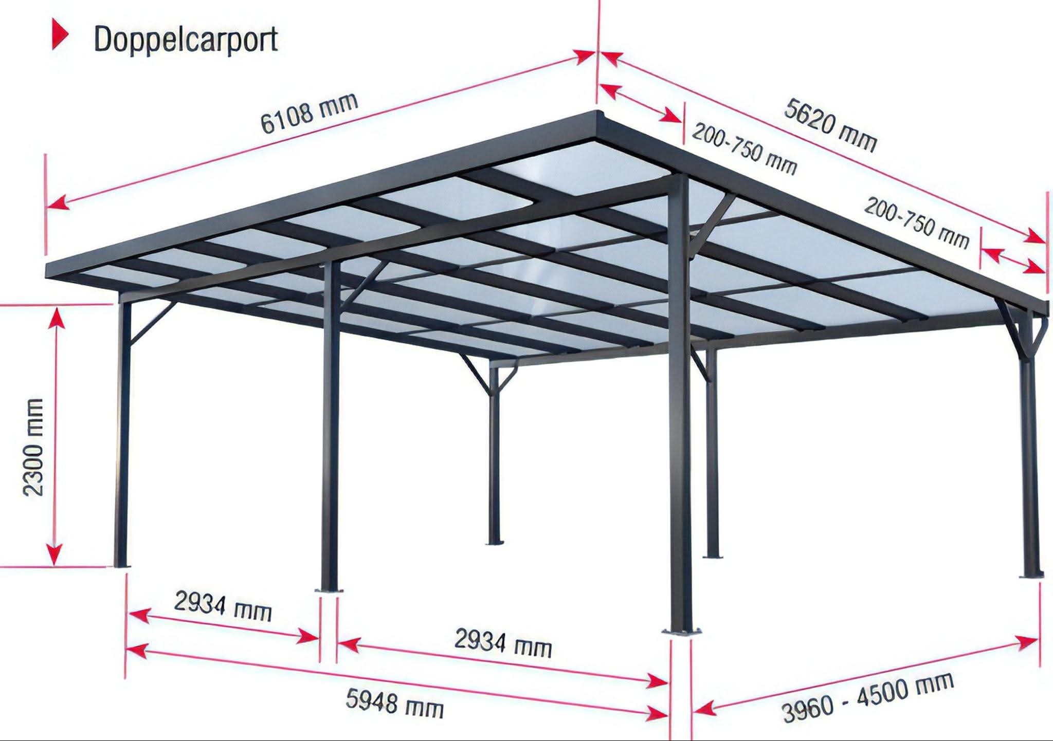 Projekt wiaty pod fotowoltaiczne panele z stanowiskiem na samochody